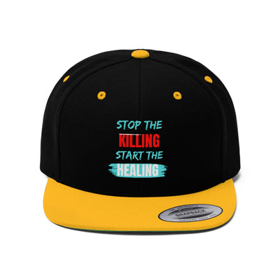 Stop The Killing Start The Healing Flat Bill Hat