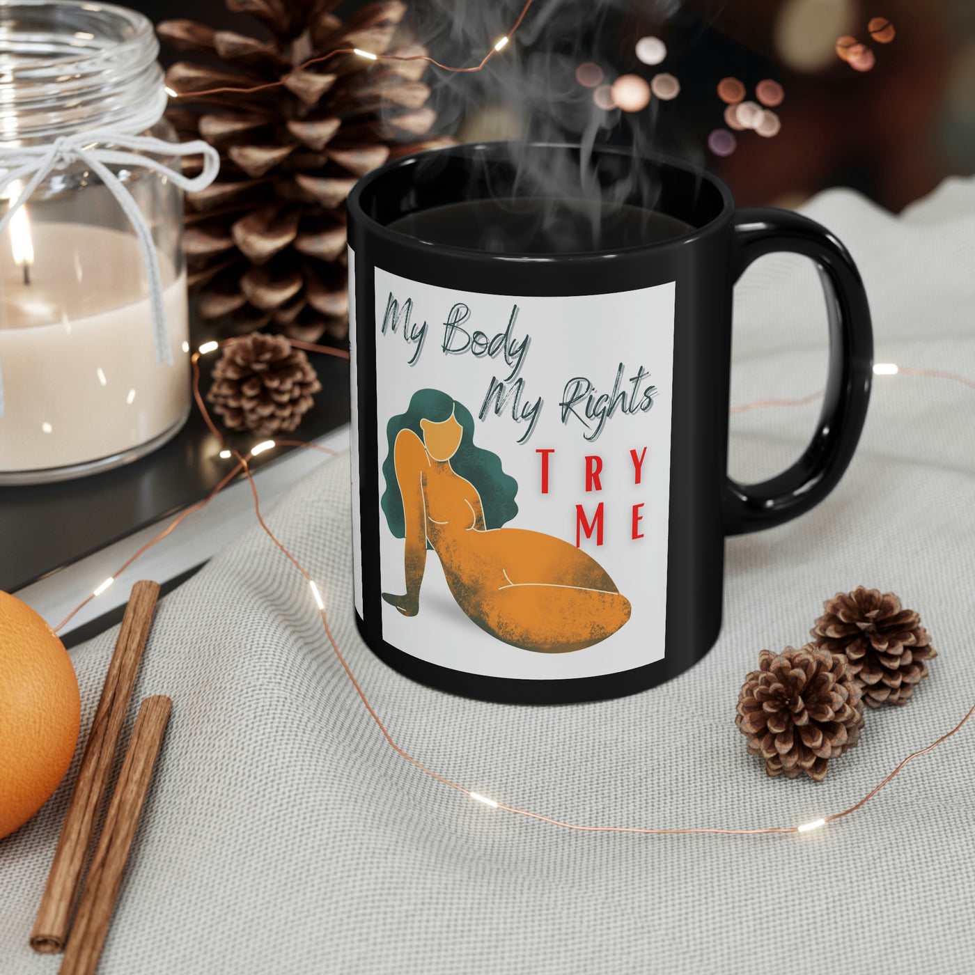 My Body My Rights 11oz Black Mug