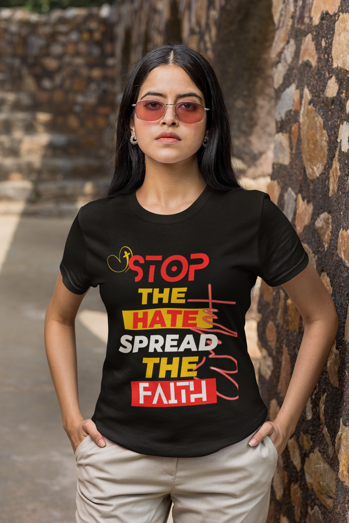 Stop The Hate Spread The Faith Tee