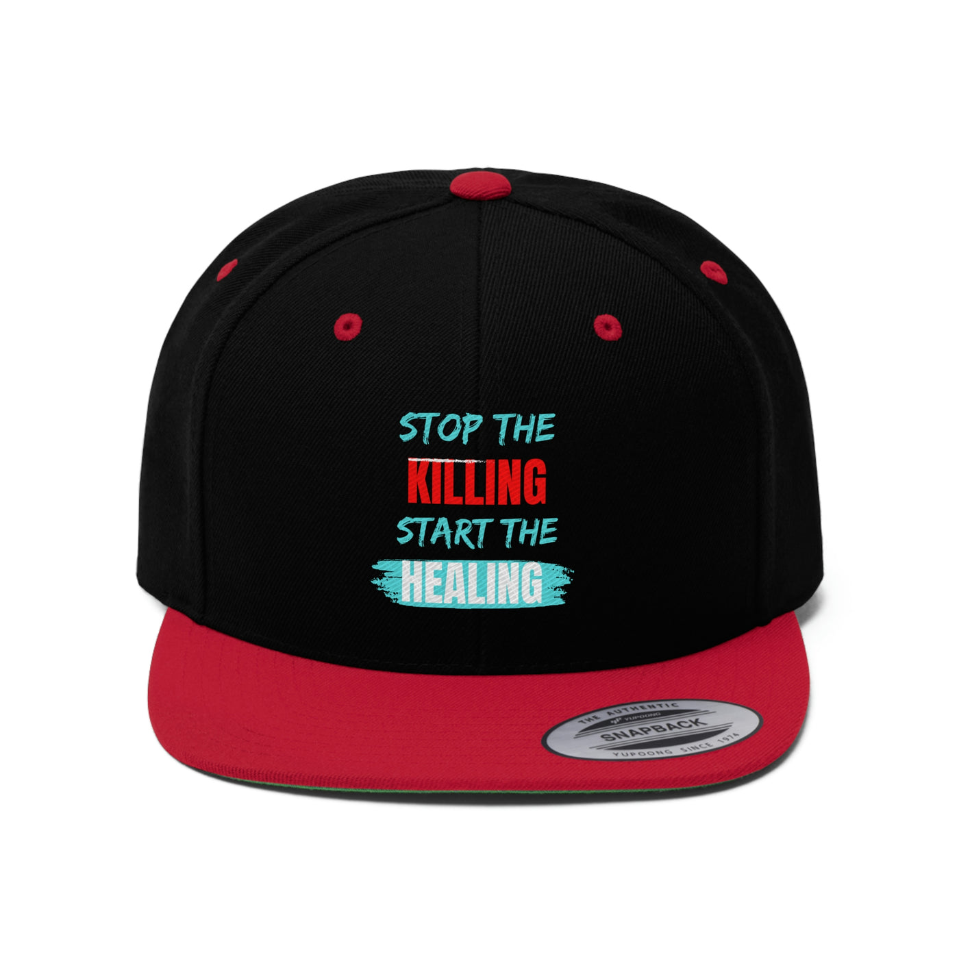 Stop The Killing Start The Healing Flat Bill Hat