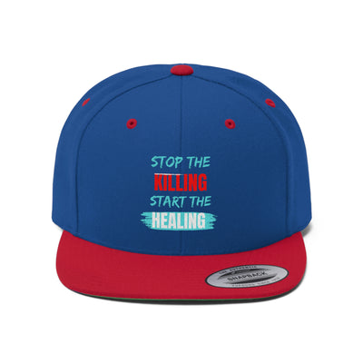 Stop The Killing Start The Healing Flat Bill Hat