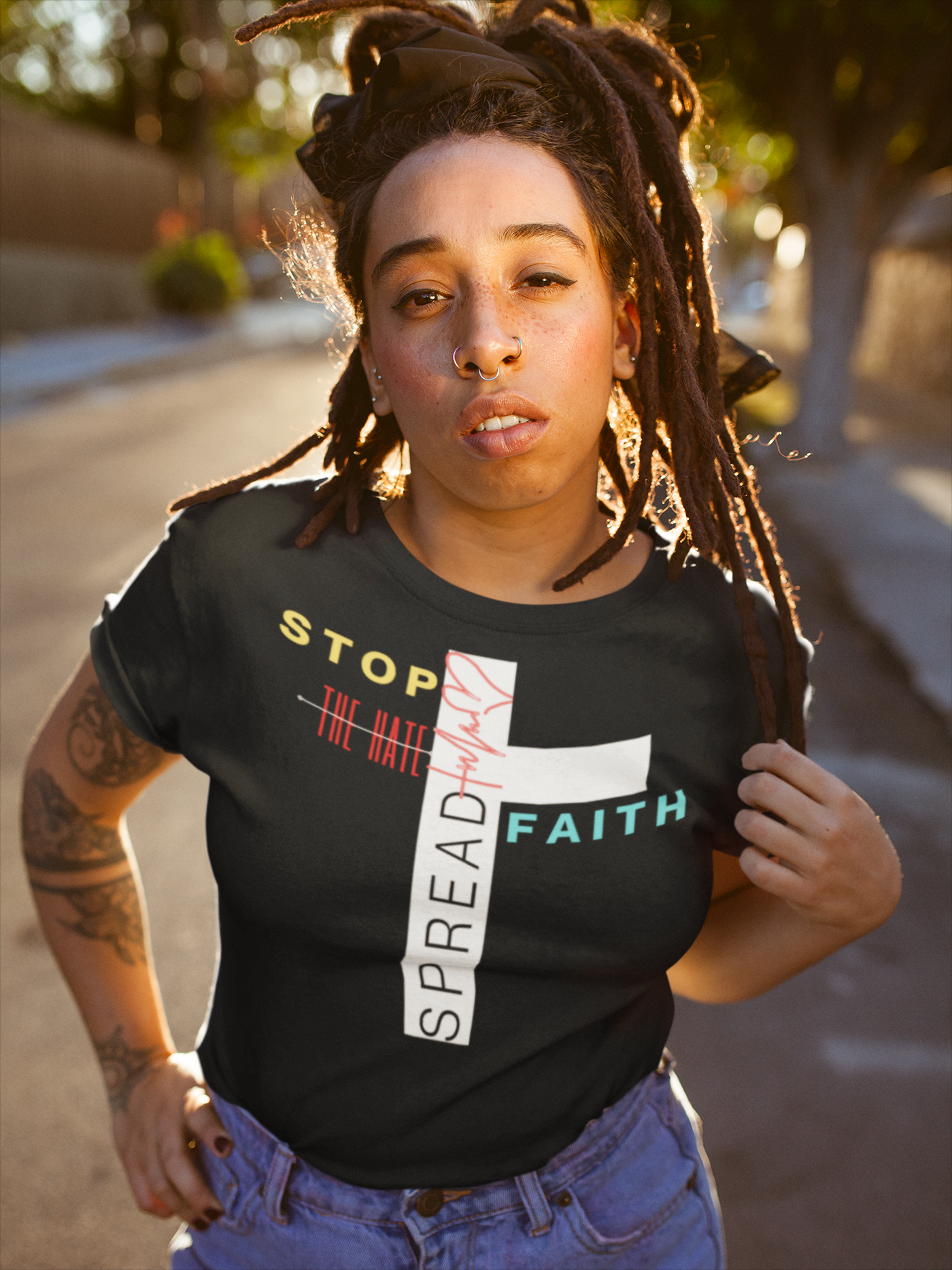 Stop The Hate Spread The Faith Tee